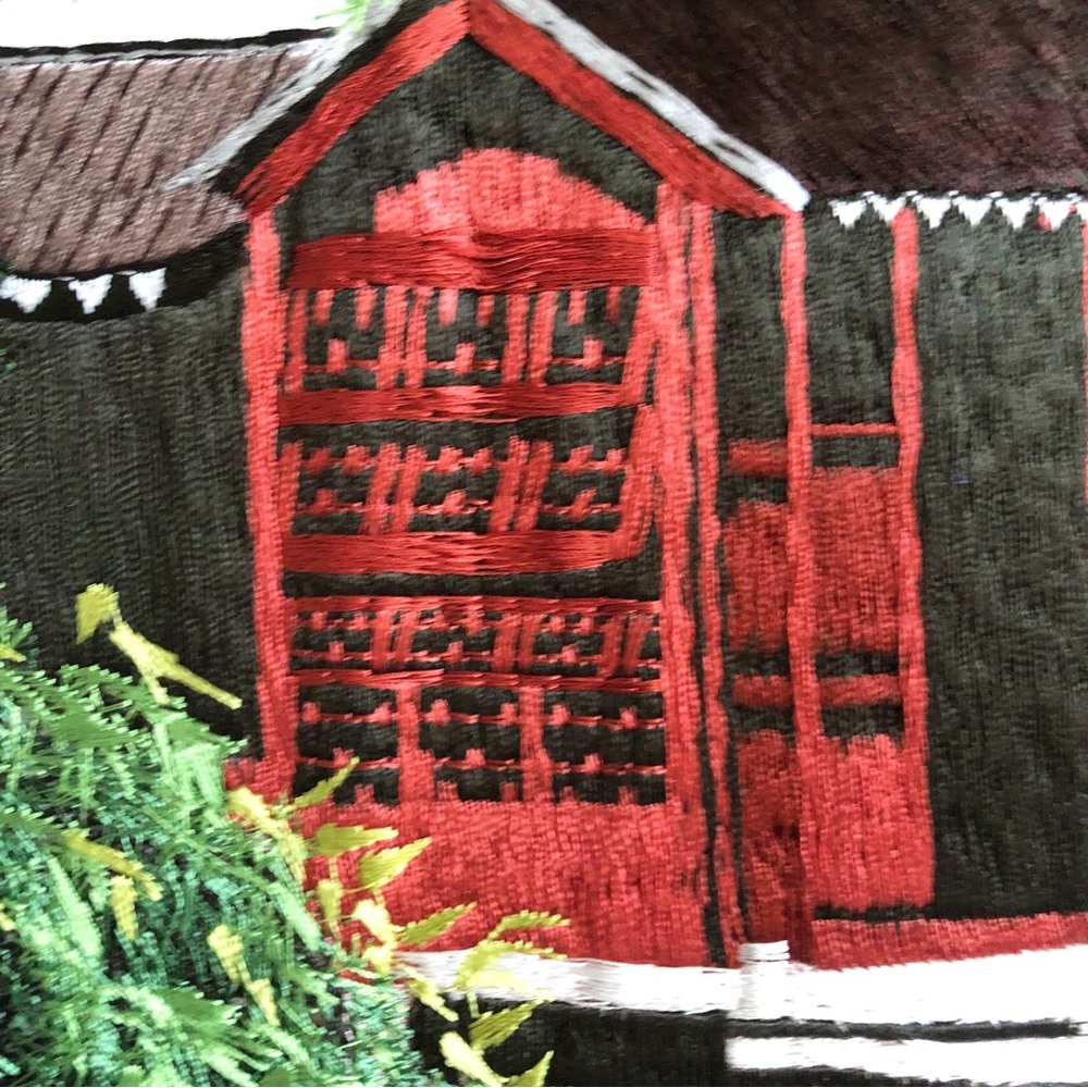 Vintage Asian Silk Embroidery Landscape Painting - Picture 7 of 16